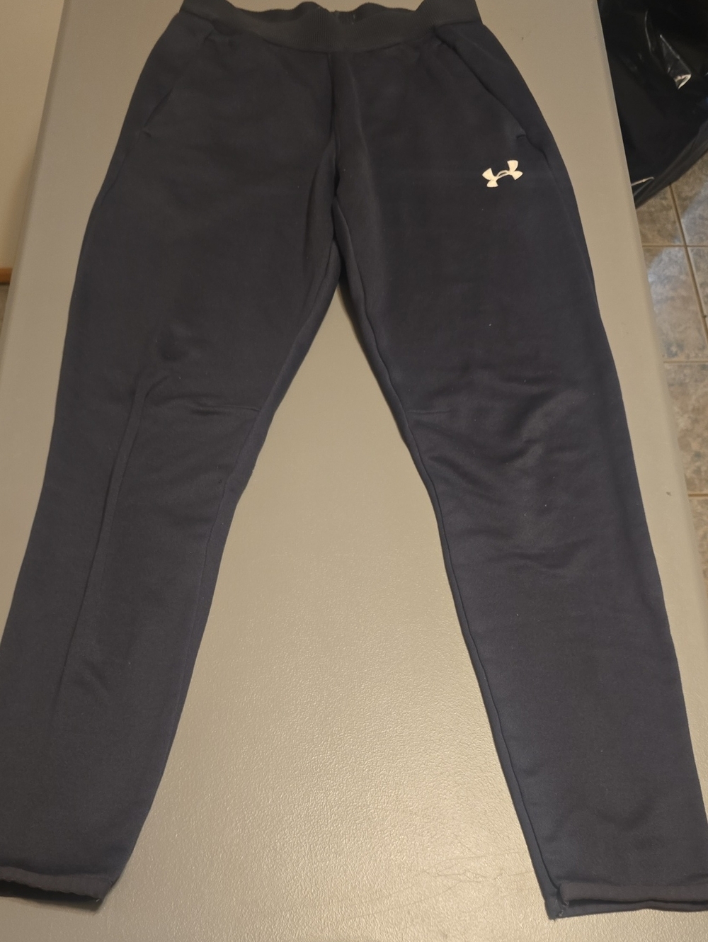 Under Armour Kids' Dark Blue Athletic Joggers with White Logo